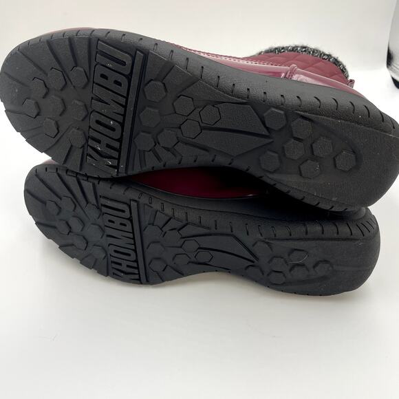 Khombu Megan Waterproof Front-Zip Winter Boots Burgundy 10 W Wide NEW NWT - Picture 6 of 7